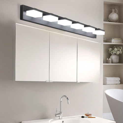 Black LED Vanity Mirror Fixture