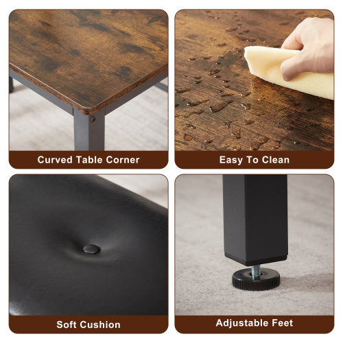 Industrial Dining Table & Chair Set