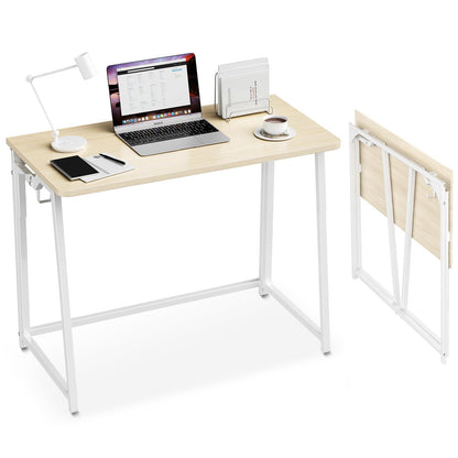 Foldable Oak Writing Desk