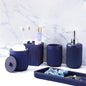 Navy Blue 5-Piece Bathroom Set