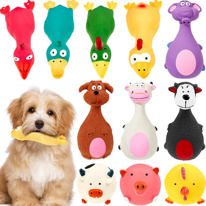 Latex Squeaky Dog Toys – 11 Pack