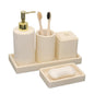 Beige 5-Piece Bathroom Accessories Set