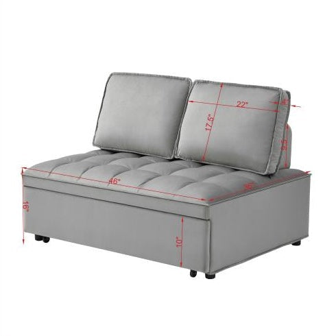 Velvet Convertible Sofa Bed