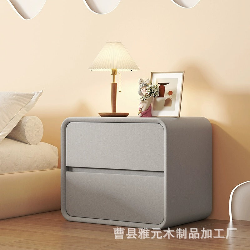 Cream White Minimalist Nightstand