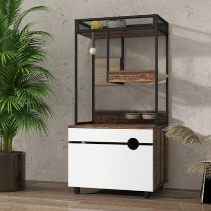 Cat Litter Box Cabinet & Tree
