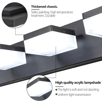 Black LED Vanity Mirror Fixture