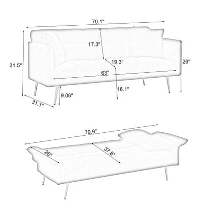Convertible Futon Sofa Bed