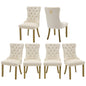Cream Velvet Dining Chairs (Set of 6)