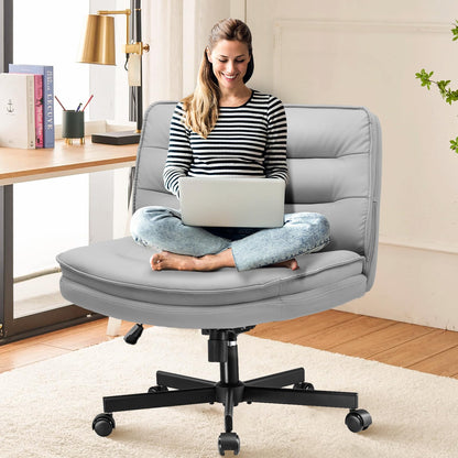 Cross-Legged Armless Office Chair