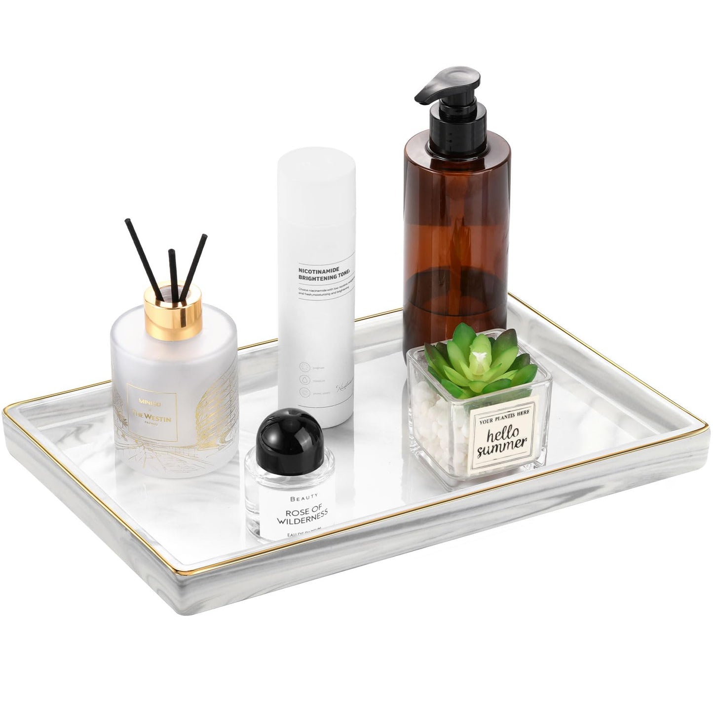 Marble Ceramic Vanity Tray