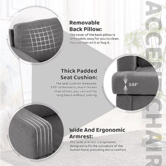 Upholstered Single Sofa Chair