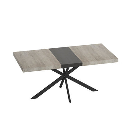 Grey Retro Extendable Dining Table