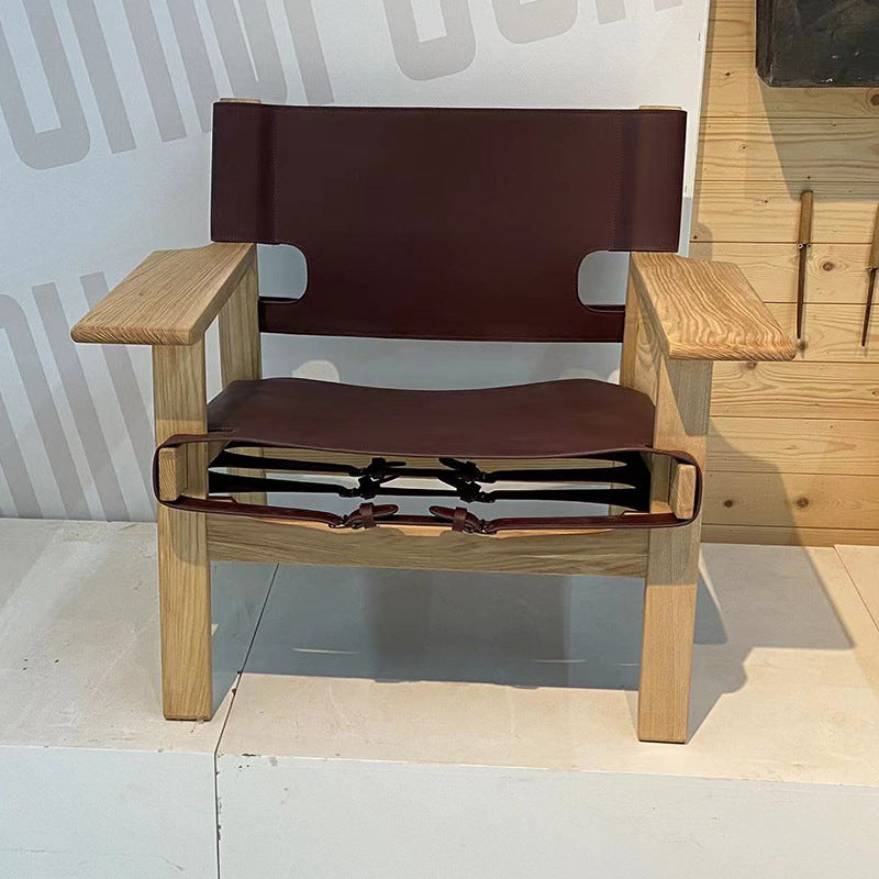 Spanish Vintage Leather Sofa Chair