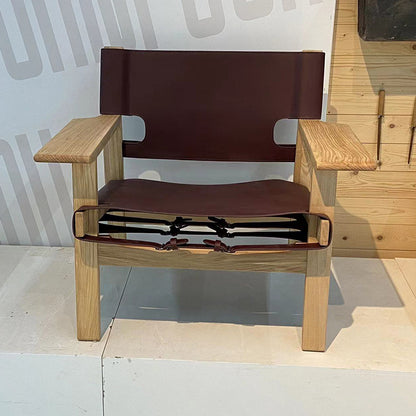 Spanish Vintage Leather Sofa Chair