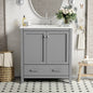 30" Gray Bathroom Vanity with Sink