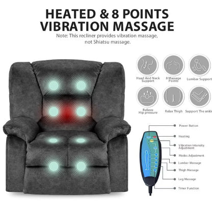 Massage & Heating Recliner Sofa