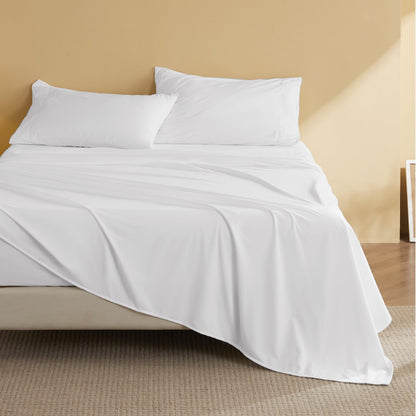 Bedsure Flannel Sheets Set – White