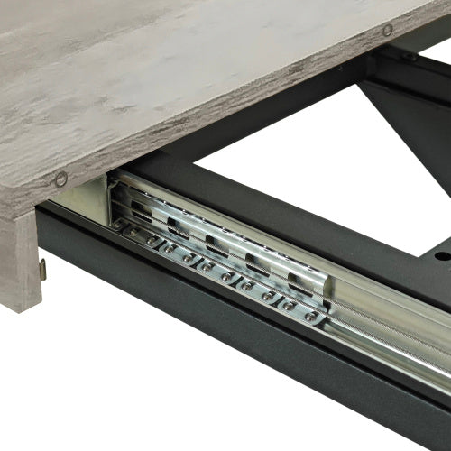 Grey Retro Extendable Dining Table
