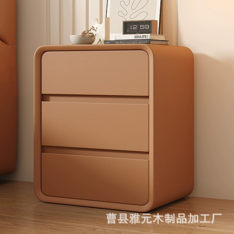 Cream White Minimalist Nightstand