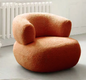 Minimalist White Lambswool Sofa Chair