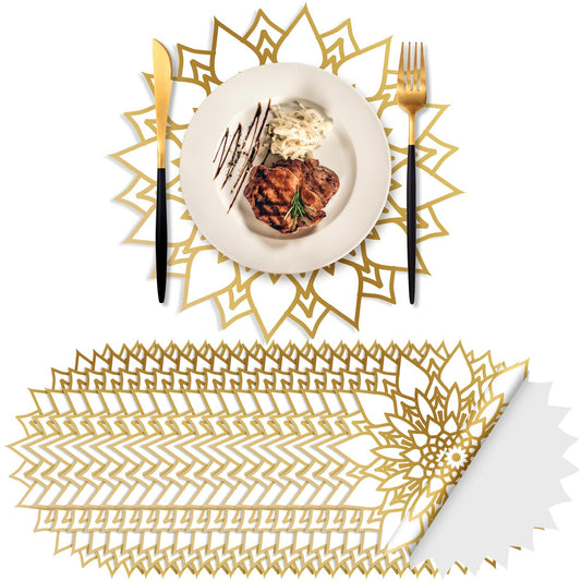 Gold Disposable Paper Placemats (100 Pack)