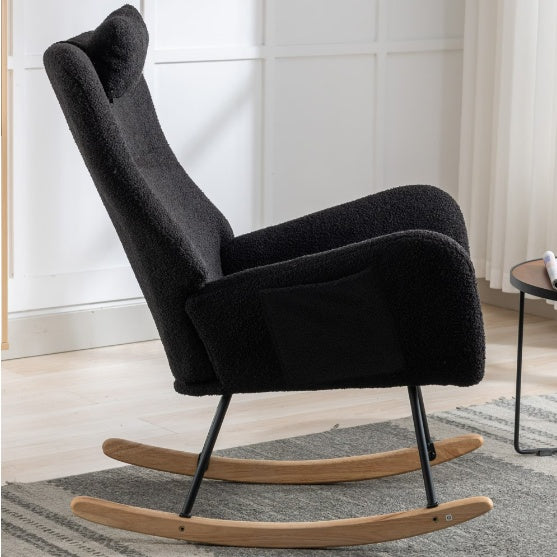 Teddy Fabric Wingback Glider
