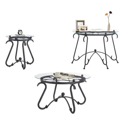 Glass Coffee Table Set
