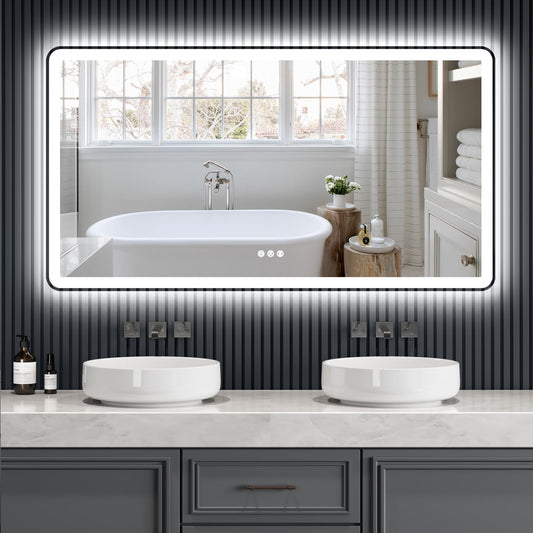 Backlit Anti-Fog Bathroom Vanity Mirror