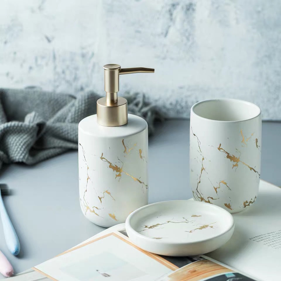 Marble Pattern Bathroom Vanity Set