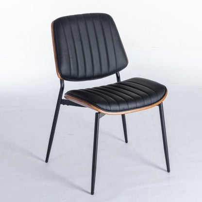 Retro Faux Leather Dining Chairs (Set of 2)