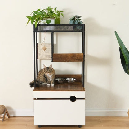 Cat Litter Box Cabinet & Tree
