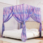 Purple Tie-Dye Canopy with Lights