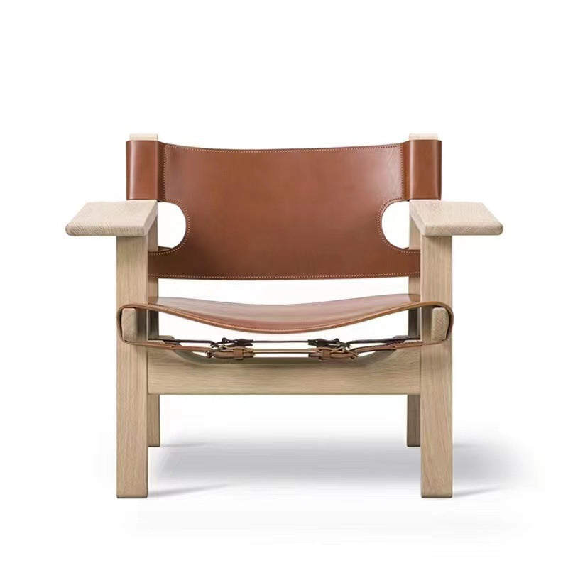 Spanish Vintage Leather Sofa Chair