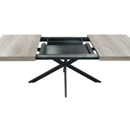 Grey Retro Extendable Dining Table