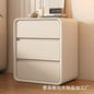 Cream White Minimalist Nightstand