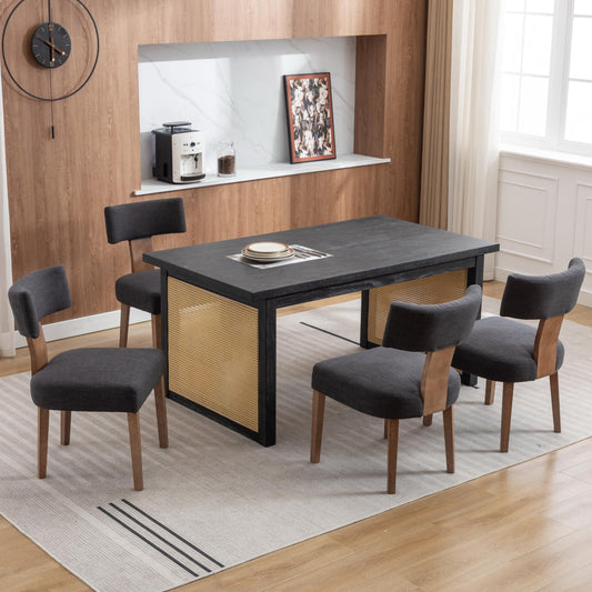 Charcoal Linen Dining Chairs (Set of 4)