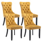 Gold Tufted Velvet Dining Chairs (Set of 4)