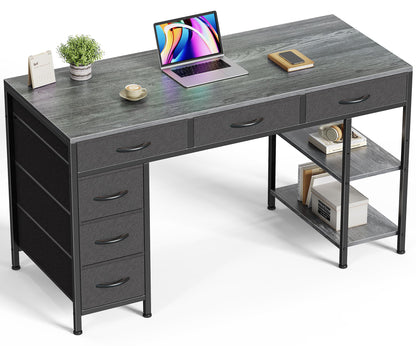 Corner Gaming Desk with Drawers