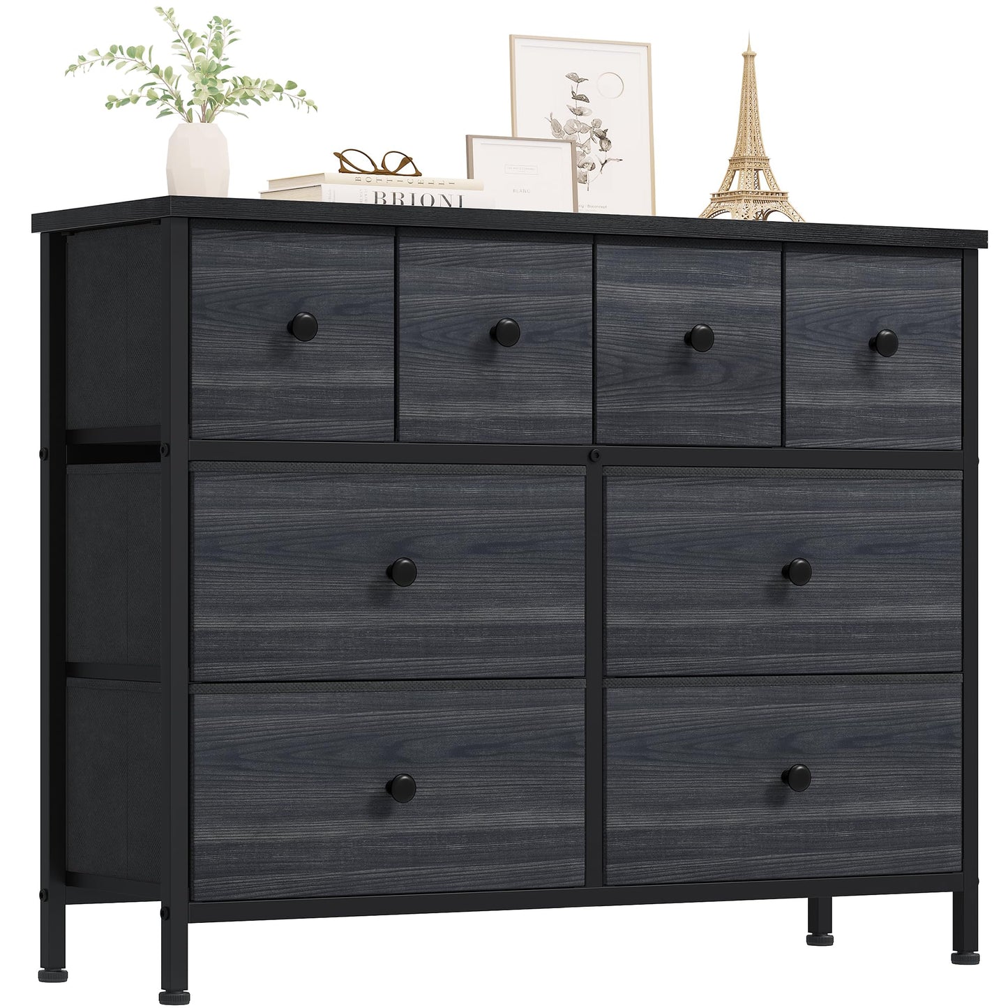 Wide 8-Drawer Fabric Dresser