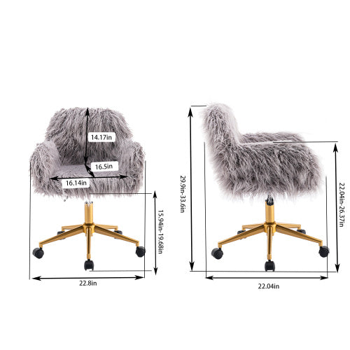 Faux Fur Makeup Chair