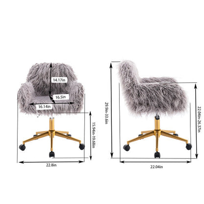 Faux Fur Makeup Chair