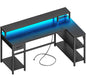 L-Shaped LED Gaming Desk