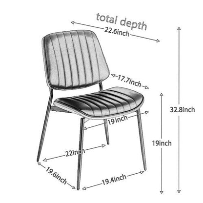 Retro Faux Leather Dining Chairs (Set of 2)