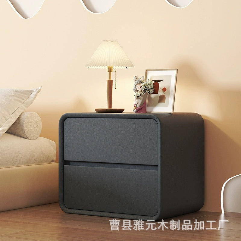Cream White Minimalist Nightstand