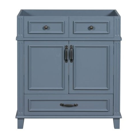 30" Blue Vintage Bathroom Vanity Frame