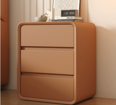Cream White Minimalist Nightstand