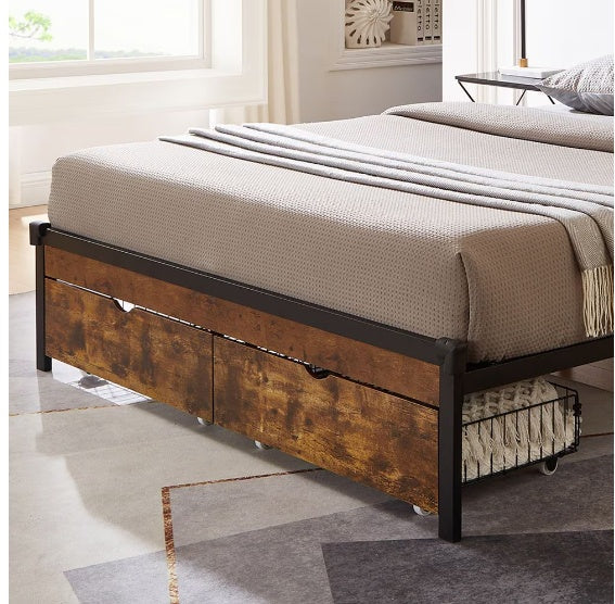 Full Bed with Drawers