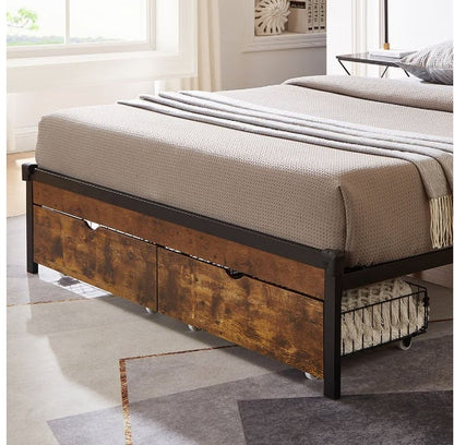 Full Bed with Drawers