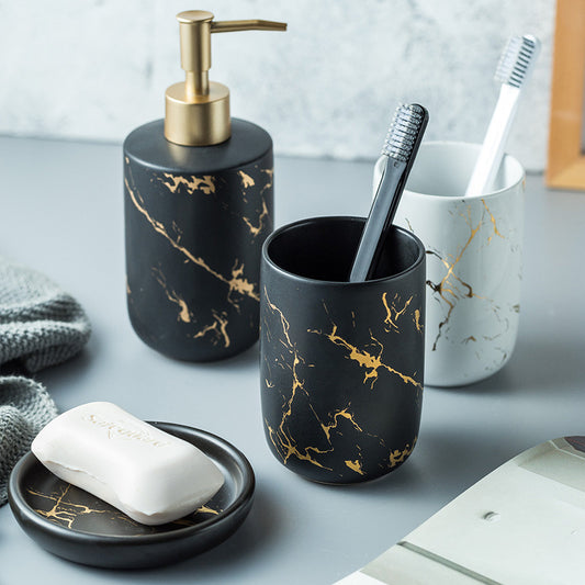 Marble Pattern Bathroom Vanity Set