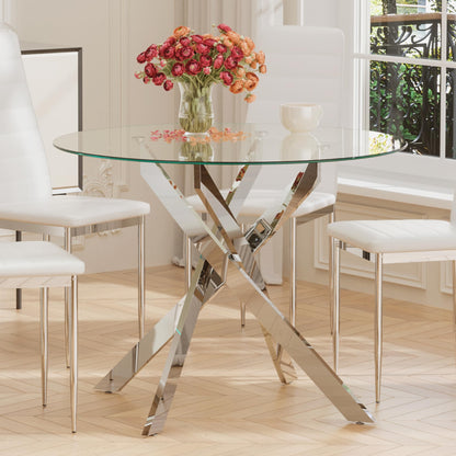 Round Glass Dining Table